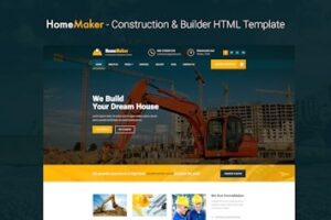 Подробнее о статье Скачайте HTML-шаблон HomeMaker для строительных сайтов | HTML шаблоны