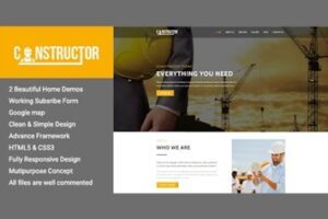 Подробнее о статье Скачайте HTML-шаблон Constructor для строительных сайтов | HTML шаблоны