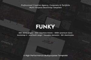 Подробнее о статье Скачайте креативный HTML-шаблон Funky для бизнеса и портфолио | HTML шаблоны