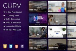Подробнее о статье Скачайте CURV – одностраничный шаблон с параллаксом | html шаблоны