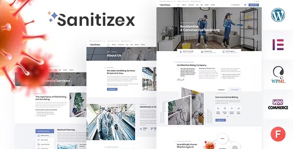 Подробнее о статье Sanitizex — тема WordPress для сервисов по уборке | Темы WordPress