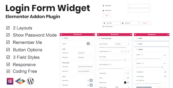 Вы сейчас просматриваете Login Form Widget Elementor Addon Plugin | Плагины WordPress