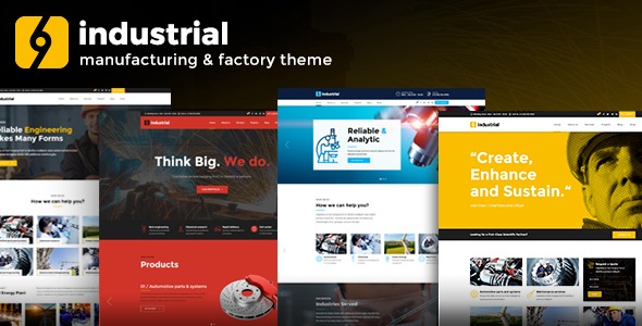 Подробнее о статье Industrial — корпоративная, промышленная и заводская WordPress тема | Темы WordPress