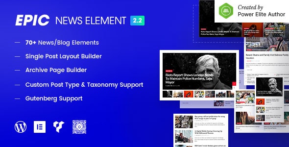 Вы сейчас просматриваете Премиум-плагин Epic News Elements для плагина Elementor. | Плагины WordPress