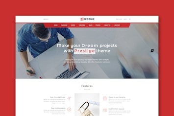 Подробнее о статье Скачайте HTML-шаблон Prestige для одностраничного сайта | HTML шаблоны