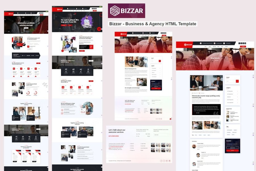 Подробнее о статье Скачайте HTML шаблон Bizzar для бизнеса и агентств | HTML шаблоны