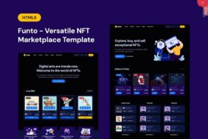 Подробнее о статье Скачайте HTML шаблон Funto для NFT-маркетплейсов | HTML шаблоны
