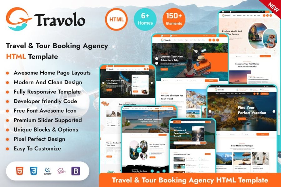 Подробнее о статье Скачайте HTML-шаблон Travolo для туристических сайтов | HTML шаблоны