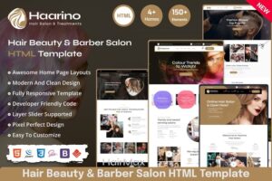 Подробнее о статье Скачайте HTML шаблон Haarino для салонов красоты и спа | HTML шаблоны