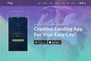 Подробнее о статье Скачайте HTML шаблон Papi для сайтов приложений | HTML шаблоны