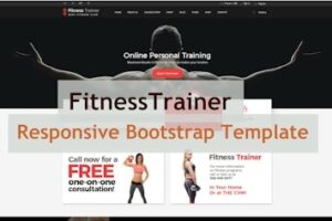 Подробнее о статье FitnessTrainer — адаптивный шаблон на Bootstrap для фитнес-индустрии | HTML шаблоны