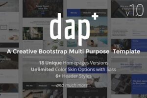 Подробнее о статье Dap — креативный многоцелевой HTML-шаблон для современного бизнеса | HTML шаблоны