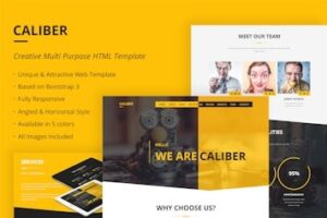 Подробнее о статье Caliber — креативный многоцелевой HTML-шаблон для вашего проекта | HTML шаблоны