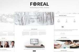 Подробнее о статье Foreal — минималистичный HTML5 шаблон для бизнеса и портфолио | HTML шаблоны