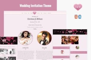 Подробнее о статье Wedding Event Invite — стильный HTML5 шаблон для приглашений на свадьбу и мероприятия | HTML шаблоны