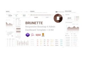 Подробнее о статье Brunette – Административный шаблон и UI Kit на Bootstrap 4 для веб-приложений | HTML шаблоны