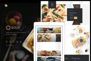 Подробнее о статье Soup — ресторанный шаблон с системой онлайн-заказа | HTML шаблоны