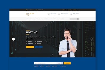 Вы сейчас просматриваете Max Hosting — адаптивный HTML-шаблон для хостинговых сайтов | HTML шаблоны