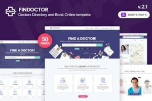 Подробнее о статье Findoctor — онлайн-каталог врачей и медицинских услуг с возможностью записи | HTML шаблоны