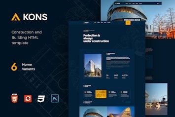 Вы сейчас просматриваете Kons — современный HTML-шаблон для сайтов строительных и архитектурных компаний | HTML шаблоны