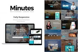 Подробнее о статье Minutes — адаптивный лендинг на Bootstrap | HTML шаблоны