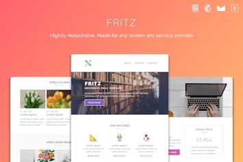 Подробнее о статье Fritz — адаптивный многоцелевой шаблон для email-рассылок | HTML шаблоны