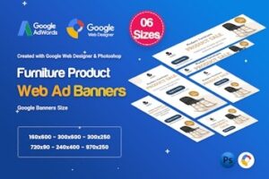 Подробнее о статье Furniture Product Banners Ad D29 — шаблон рекламных баннеров для мебели | HTML шаблоны