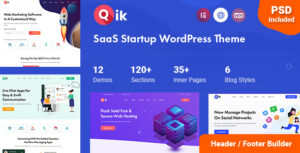 Подробнее о статье Qik — тема WordPress для SaaS стартапа | Темы WordPress