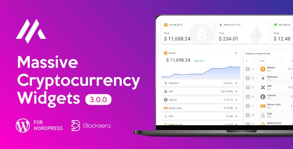 Вы сейчас просматриваете Massive Cryptocurrency Widgets — криптовалютные виджеты WordPress | Плагины WordPress