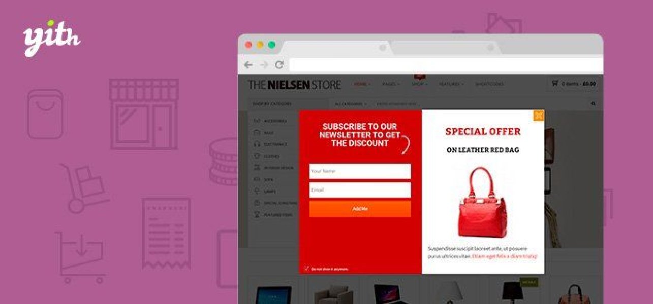 Подробнее о статье YITH WooCommerce Popup Premium — всплывающие окна | Плагины WordPress