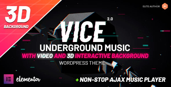 Вы сейчас просматриваете Vice — тема WordPress для Elementor Underground Music | Темы WordPress