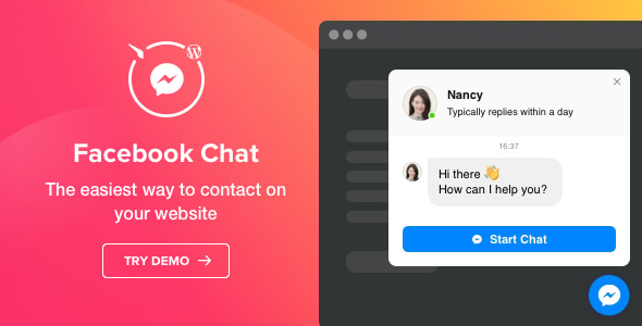 Вы сейчас просматриваете Facebook Chat — плагин чата WordPress Facebook Messenger | Плагины WordPress