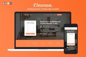 Подробнее о статье Cleanaa — стильный и удобный шаблон лендинга для сервисов клининга | HTML шаблоны