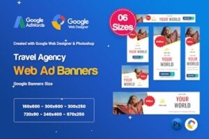 Подробнее о статье Travel Agency Banners HTML5 D56 Ad – шаблон баннеров для туристической индустрии | HTML шаблоны