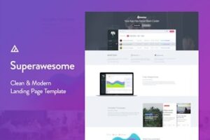 Подробнее о статье Superawesome — Креативный шаблон для многоцелевых лендингов | HTML шаблоны