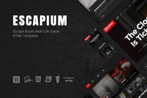 Подробнее о статье Escapium — HTML-шаблон для квест-комнат и событий | HTML шаблоны