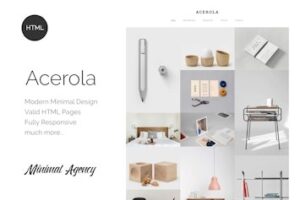 Подробнее о статье Acerola – ультраминималистичный HTML5-шаблон для агентств | HTML шаблоны