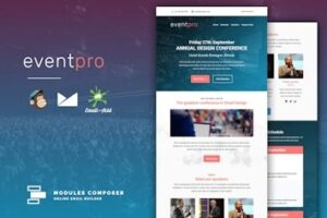 Подробнее о статье EventPro — адаптивный шаблон email-рассылки для мероприятий и конференций | HTML шаблоны