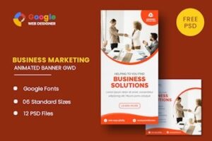 Подробнее о статье Business Animated Banner GWD — анимированные баннеры для бизнеса | HTML шаблоны