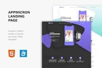 Подробнее о статье Appmicron — легкий и современный лендинг для приложений и продуктов | HTML шаблоны