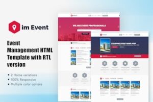 Подробнее о статье Event Management — шаблон для управления событиями с поддержкой RTL | HTML шаблоны