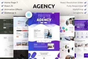 Подробнее о статье Шаблон Agency — идеальное решение для творческого бизнеса на React | HTML шаблоны