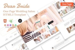 Подробнее о статье DearBride — шаблон для свадебного салона | HTML шаблоны