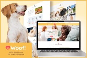 Подробнее о статье Woof! – шаблон для сайтов о домашних питомцах и животных | HTML шаблоны