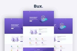 Подробнее о статье Bux — шаблон для стартапов и SaaS с современным дизайном | HTML шаблоны