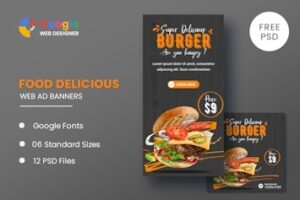 Подробнее о статье Food Delicious Animated Banner GWD — шаблоны анимированных баннеров для бизнеса | HTML шаблоны