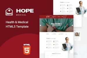 Подробнее о статье Hope — современный HTML5 шаблон для медицинских сайтов | HTML шаблоны