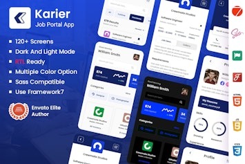 Вы сейчас просматриваете Job Portal Mobile App — шаблон для PWA на основе Framework7 | HTML шаблоны