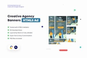 Подробнее о статье HTML5 баннеры для креативных агентств и стартапов | HTML шаблоны