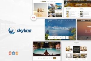 Подробнее о статье SkyLine — шаблон для бронирования отелей с современным дизайном и функциями | HTML шаблоны